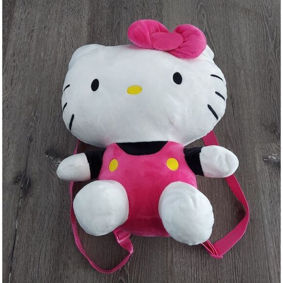 NWOT Sanrio Hello Kitty Plush Adjustable Backpack 14" - Picture 2 of 5